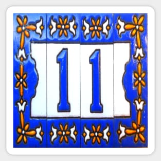 Number 11. Sticker